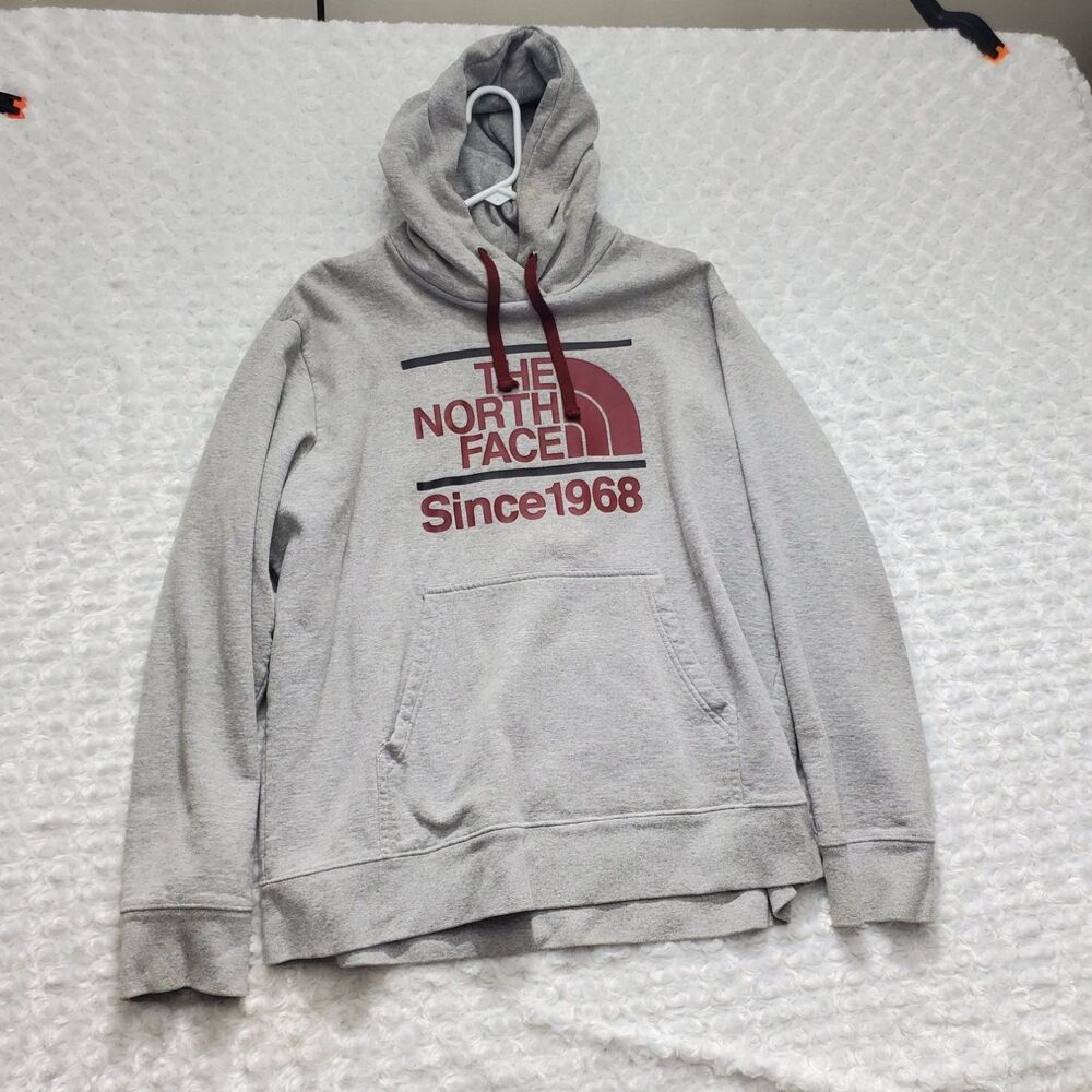 The North Face Since 1968 Pullover Hoodie Sweatshirt Mens XL Gray Hooded